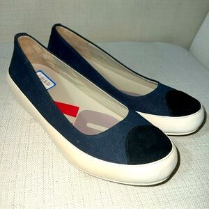 Fitflop Slip On Shoes Size US 9EU 41 Superskate Loafer Wedge Blue Denim